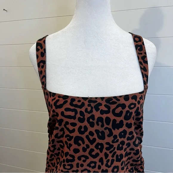 Lovers & Friends Tina Leopard Print Mini Dress Size Medium Indie Sleeze Sexy - Picture 6 of 10